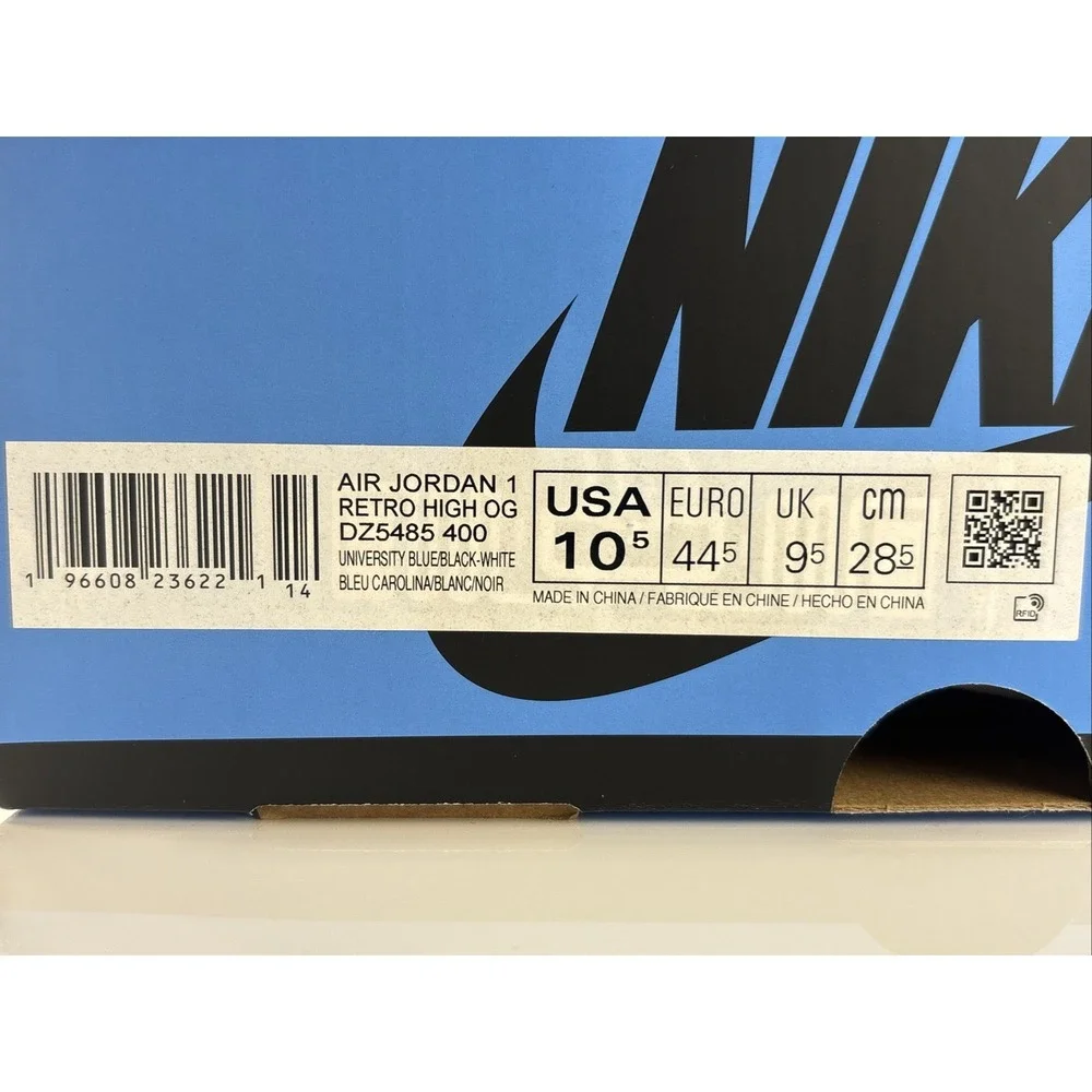 Jordan Air Jordan 1 Retro High OG Mens 10.5 University Blue DZ5485-400